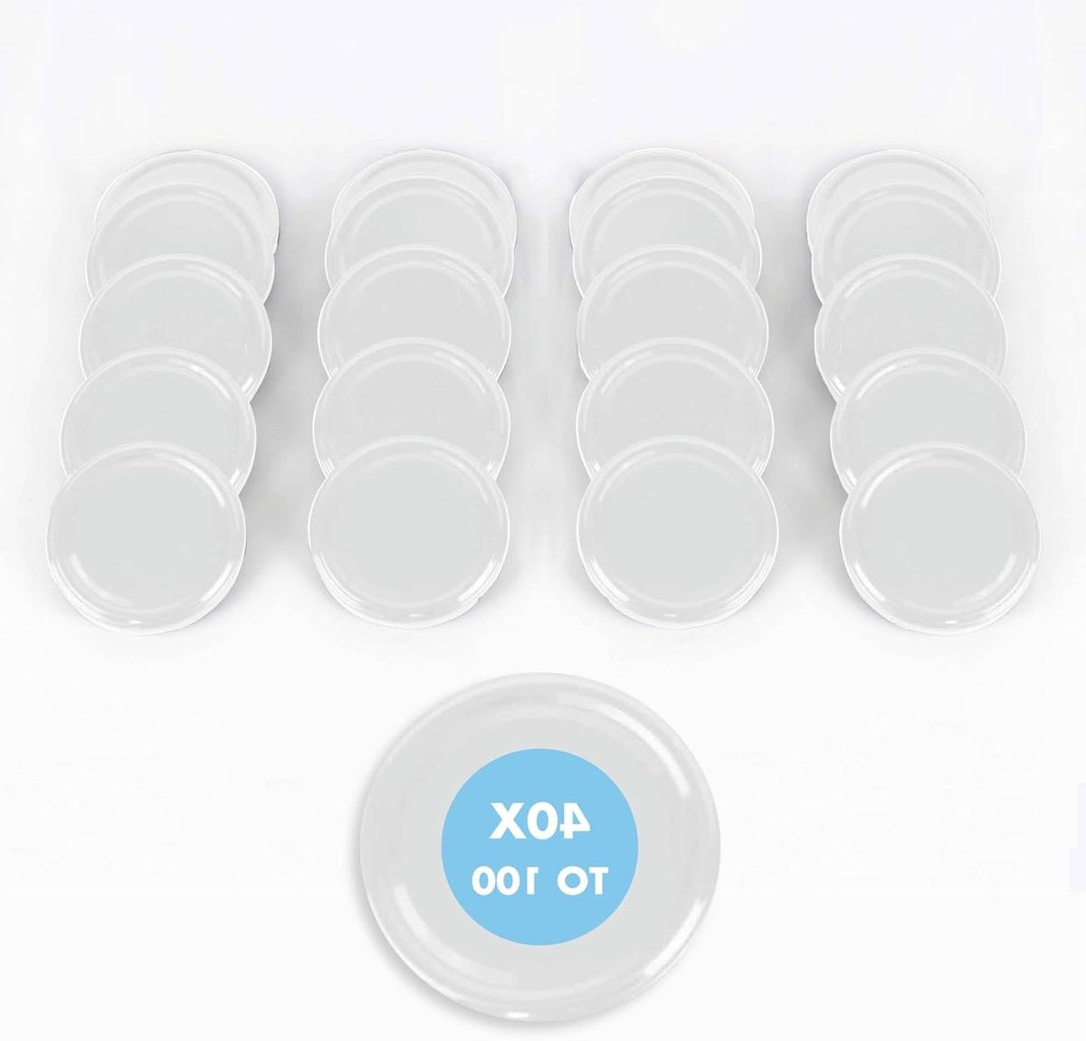 Reserve Dekseltjes - Draai Deksels - Potten Afsluiten - Microwave Safe - 40 Stuks - Multicolor