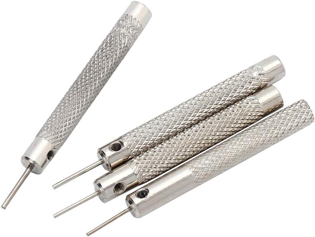 Horlogeband reparatieset - Horlogemaker gereedschap - Horlogebanden aanpassen - Vier verschillende typen - 4 stuks - Metaal