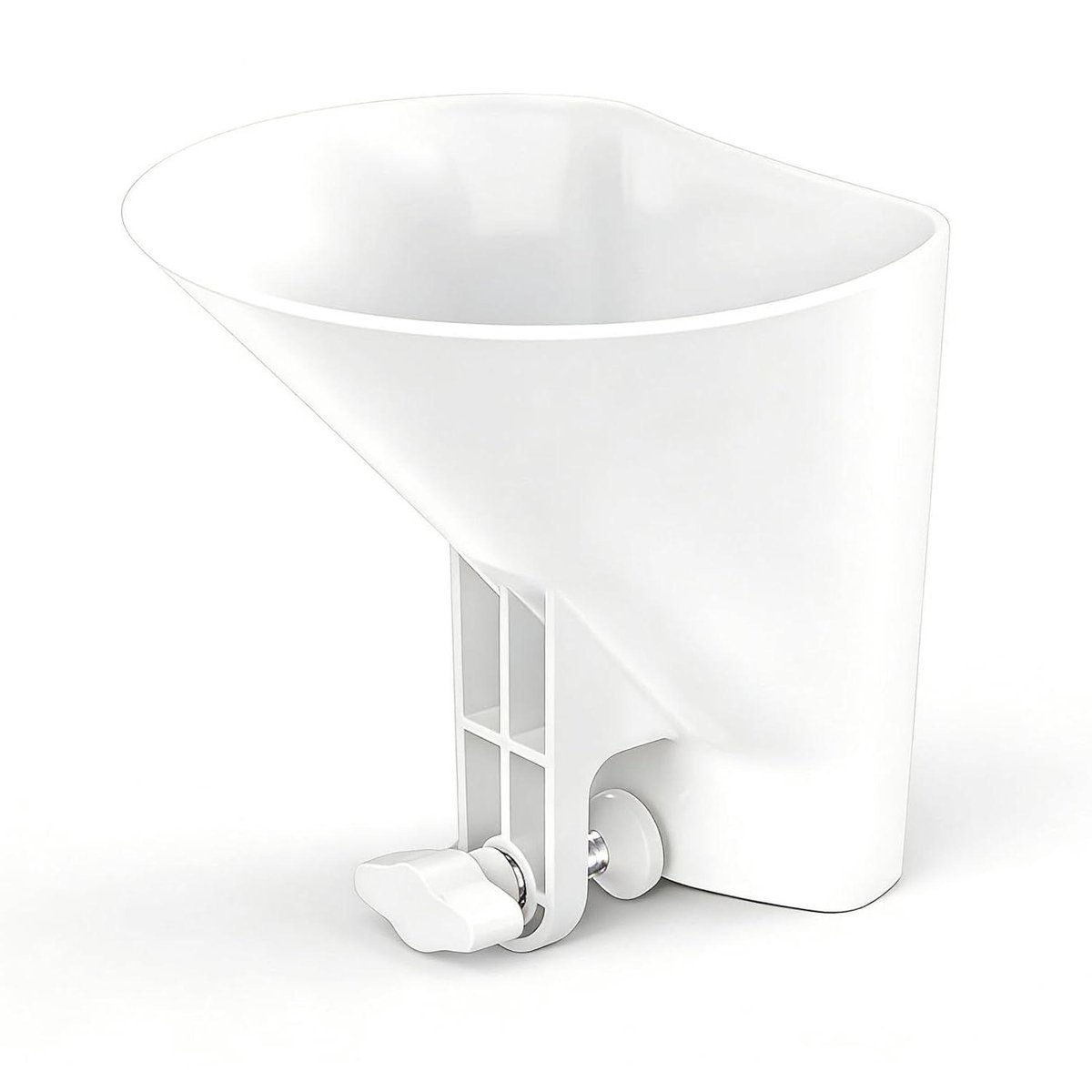 Flour Funnel For Stand Mixer - PP 13.5cm, Wide-mouth Spout Flour Bowl, White Finish | Anti-spill, Stand Mixer Pour Chute, Mixing Bowl Attachment For Kitchen, Cookie, Food, Bread, Grain, Powder