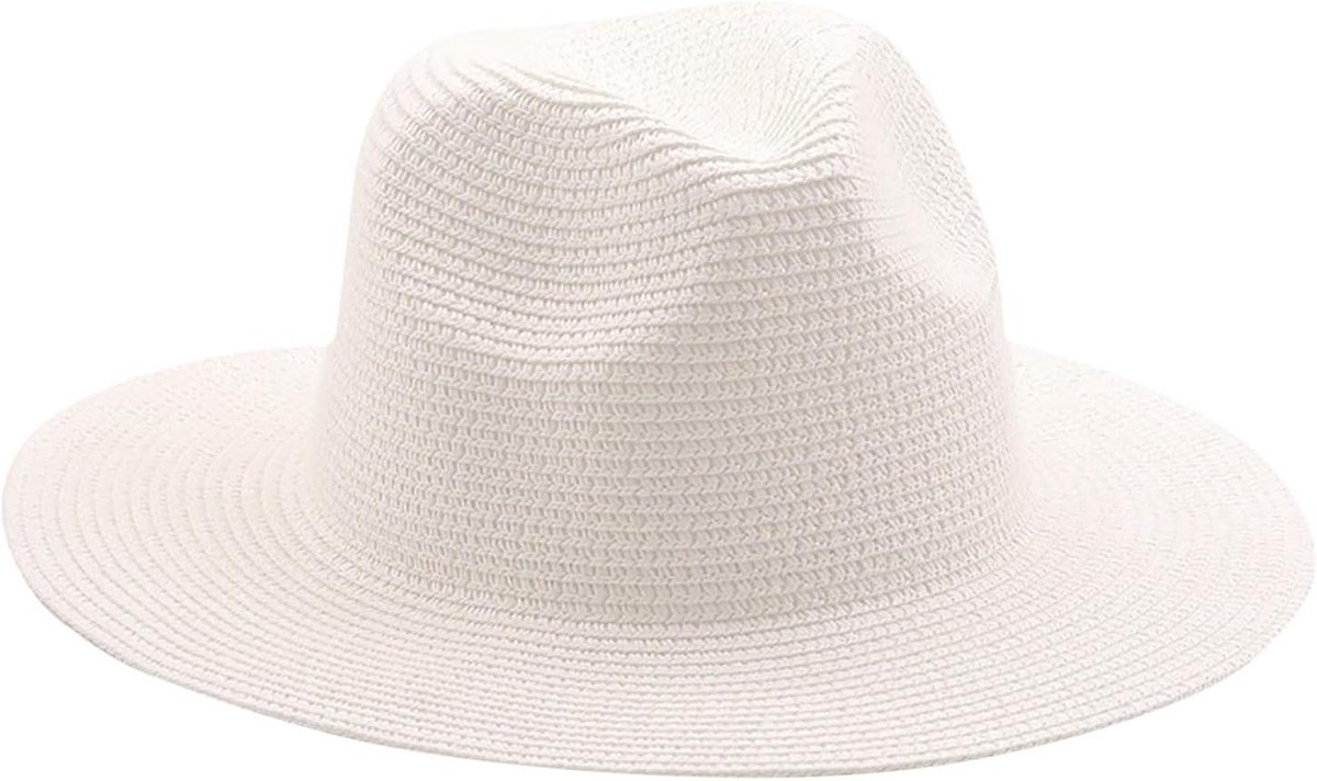 Zomer Hoed - Strandmuts - Zonnebescherming - Extra brede rand - One Size - Wit