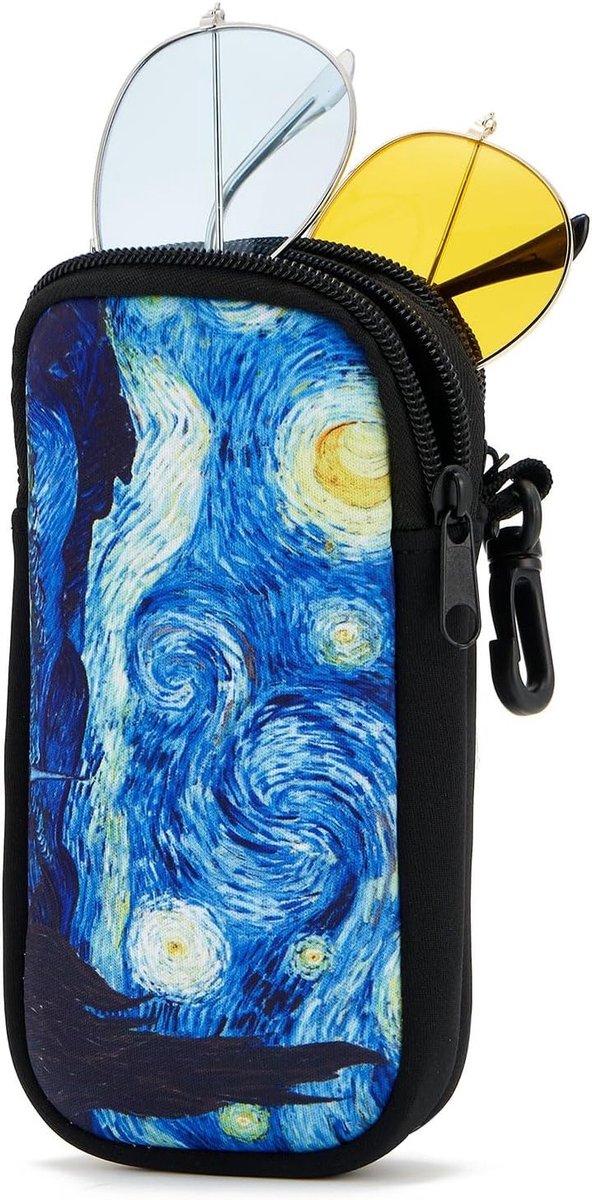 Dubbele Bril Etui met 2 Compartimenten, Handige Organizer voor Zonnebrillen en Correctiebrillen, Lichtgewicht Brilhouder voor Dames en Heren, Ideaal voor Reizen