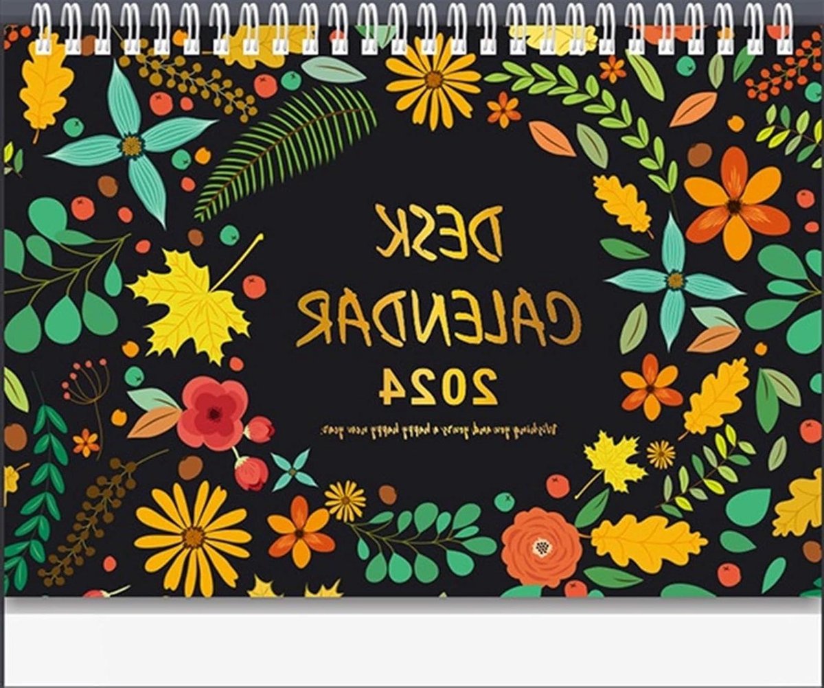 Bureaukalender 2024 - Tafelkalender Staand - Tijd Beheer - Met Takenlijst - 2 stuks - Gekleurd