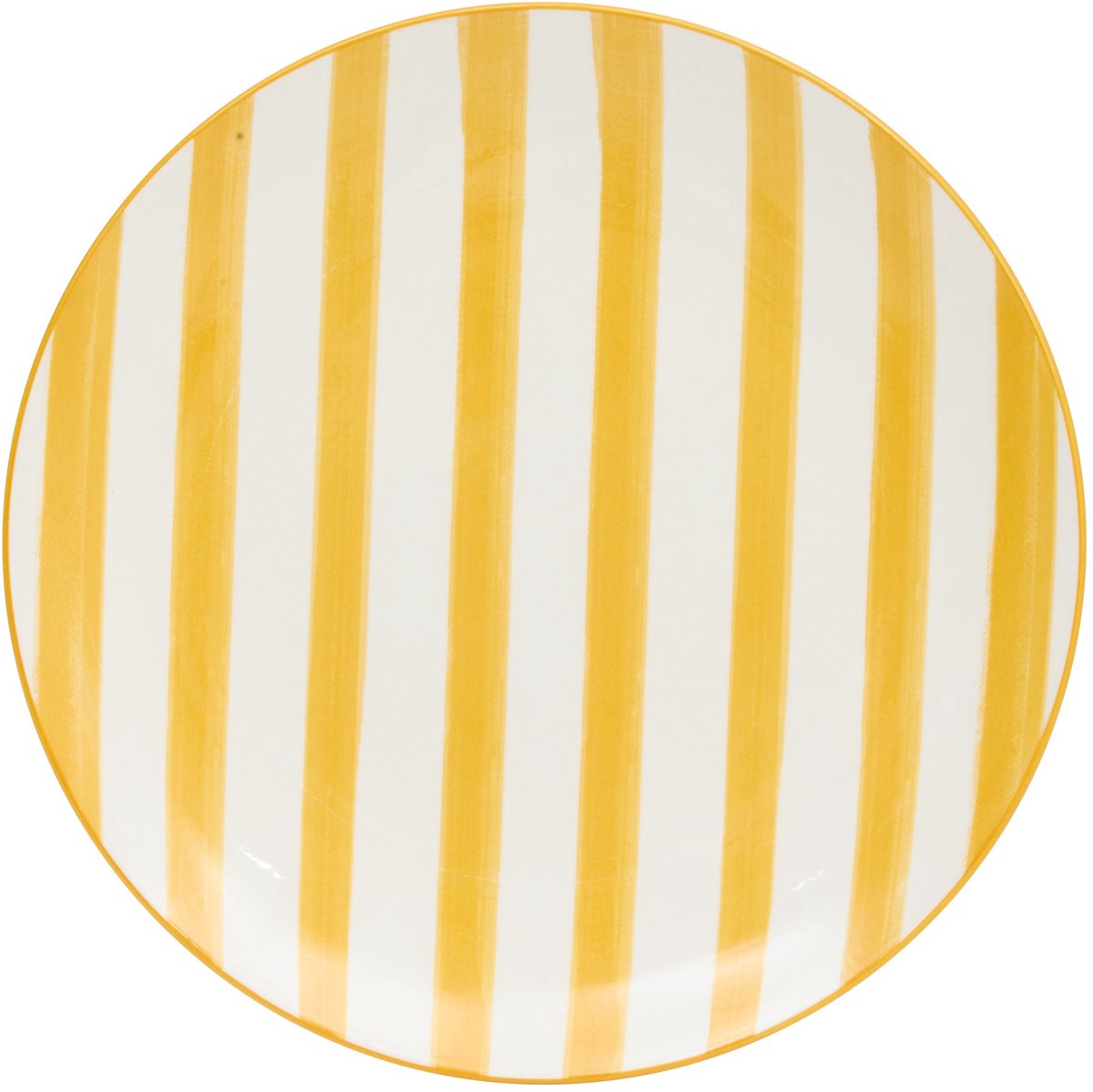 Secret de Gourmet Charlie Plat bord Ø27cm - Set van 6 stuks - Geel/Wit
