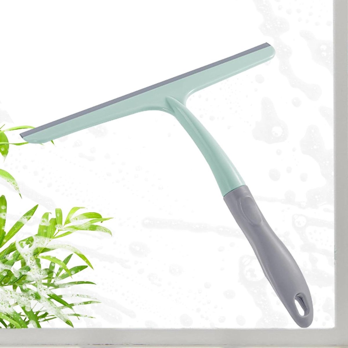 Raamschraper - Glasreiniger - Spiegels Schoonmaken - Slijtvast Materiaal - 245 cm Kop - Groen