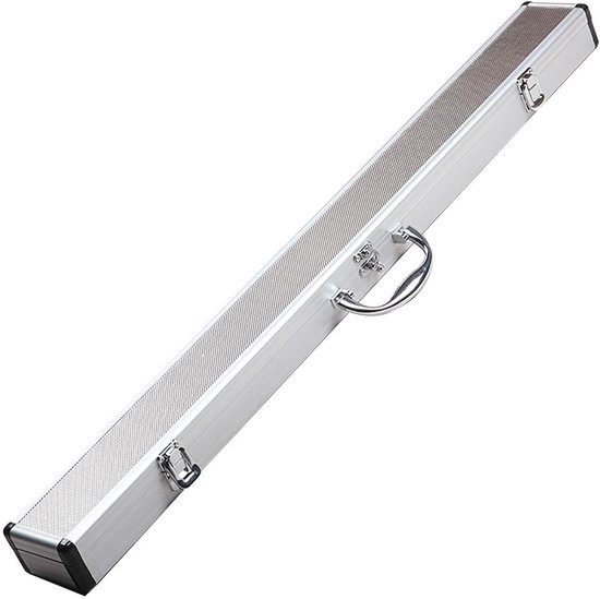 Biljartkeu Koffer - Keu Opberger - Veilig Vervoer - Aluminium Constructie - 82 cm - Zilver — afbeelding 3