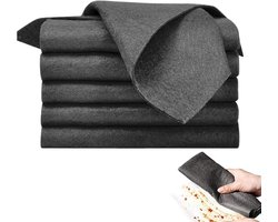 Microvezel Handdoeken - Poetsdoeken Set - Streeploos Reinigen - Verdikt Absorberend - 5 Stuks 30x40cm - Grijs