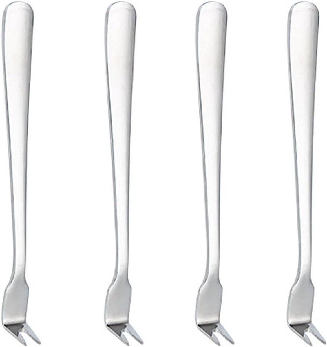 Barbecuevorken Set - Vleesvorken - Vlees Bereiden - Roestvrijstaal - 4 Stuks - Zilver