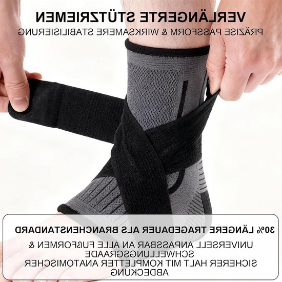 Verstelbare enkelbrace XL - 2 stuks - Ademend en comfortabele enkelsteun voor sport, fitness en dagelijks gebruik — afbeelding 5
