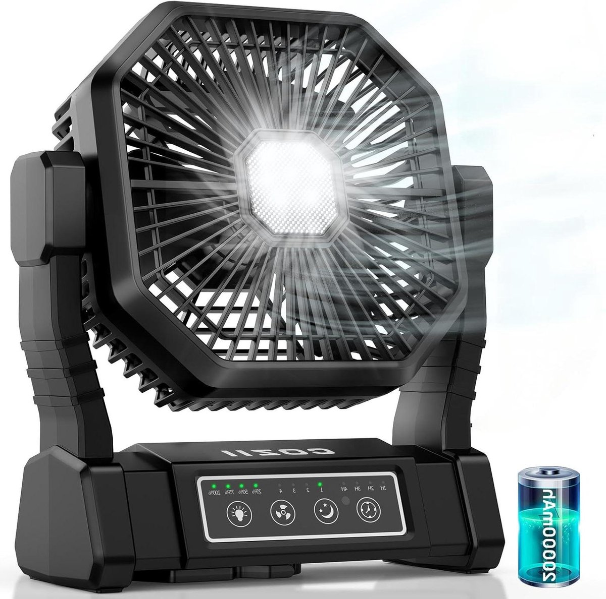 Bureau Ventilator - Draagbare Koeler - Thuiswerken Comfort - Grote Batterijcapaciteit - Medium Formaat - Zwart