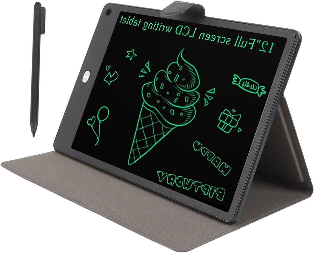 LCD Schrijftablet - Digitaal Notitieblok - Aantekeningen Maken - Oogvriendelijke Technologie - 12 Inch - Zwart