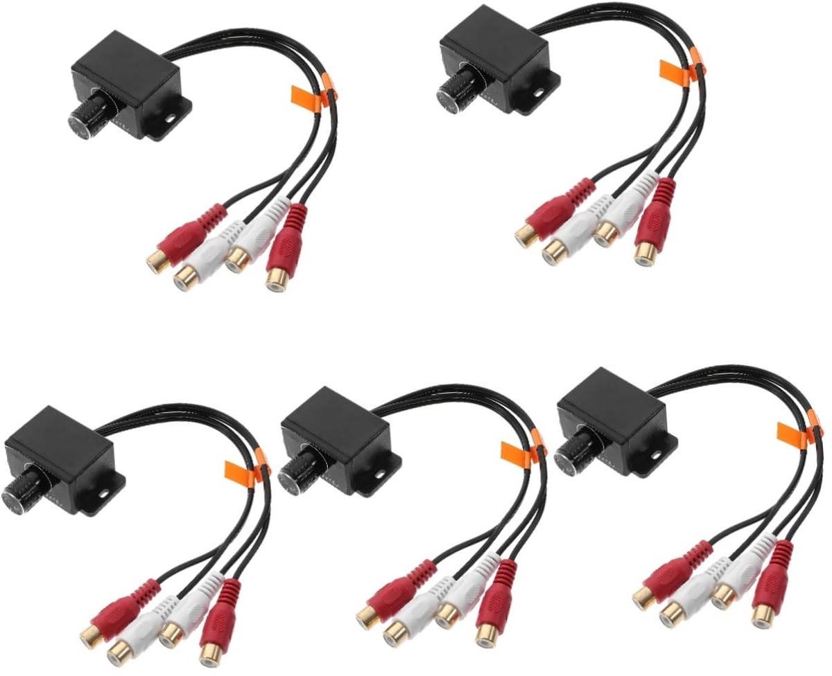 Audio Regelaar - Volume Knop - Auto Geluid - Veelzijdige Compatibiliteit - 5 Stuks - Zwart