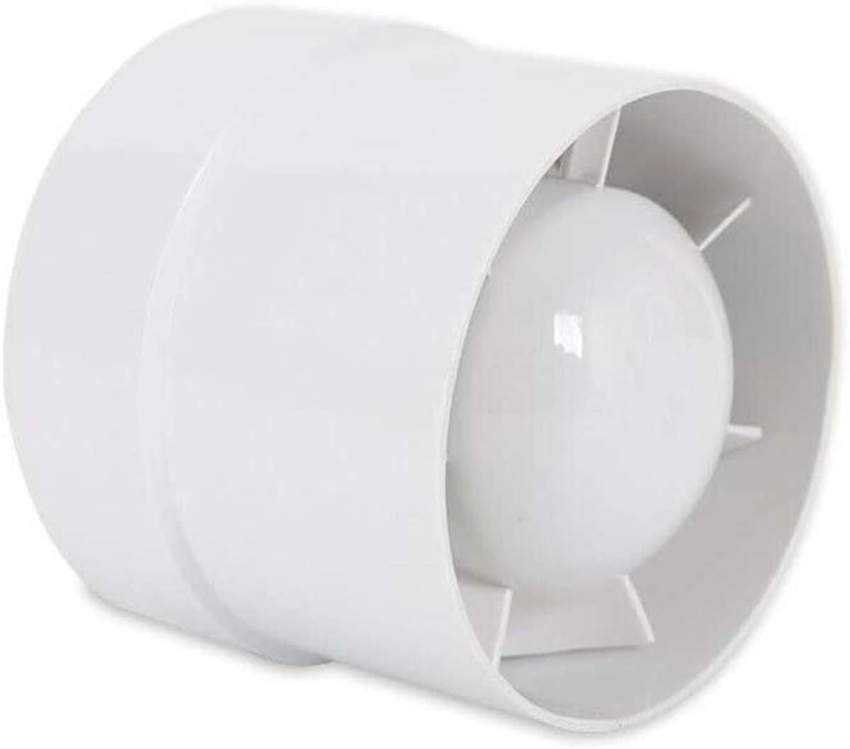 Ventilator Buis - Afzuigventilator - Lucht Afvoeren - Met Terugslagklep - 100 mm - Wit