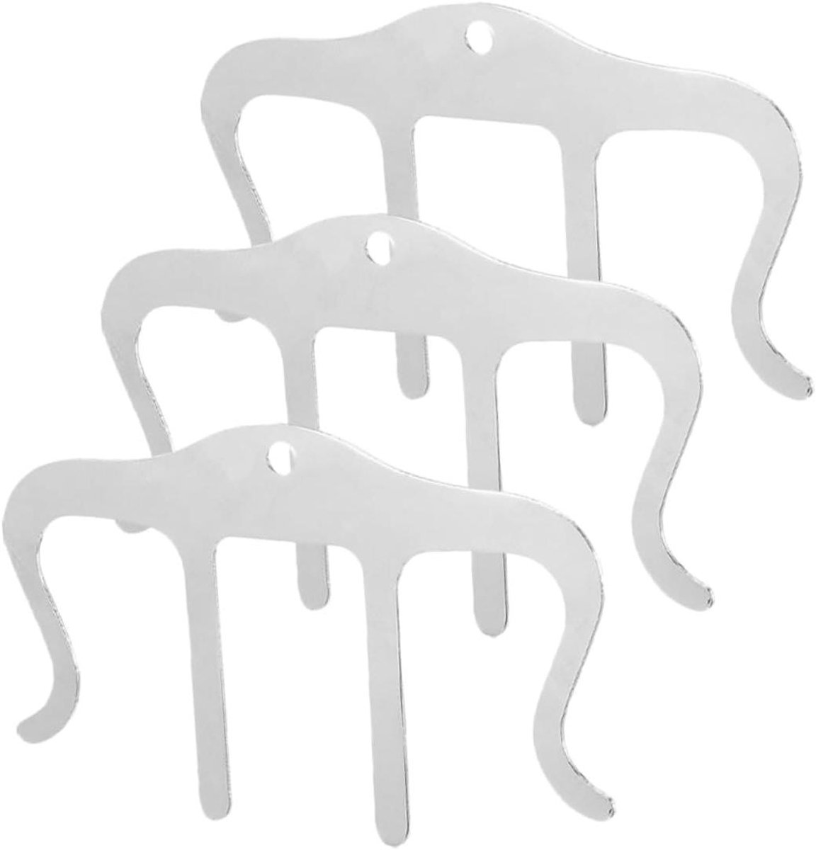 Muziekmap Clips - Boek Pagina - Bladmuziek Open - Stevig Metaal - 3 Stuks - Zilver