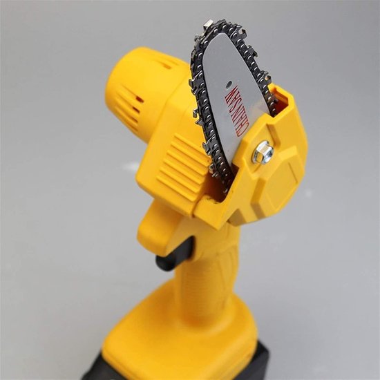 Draadloze Kettingzaag - Mini Zaag - Takken Snoeien - Eén Hand Bediening - 4 Inch - Zwart — afbeelding 3