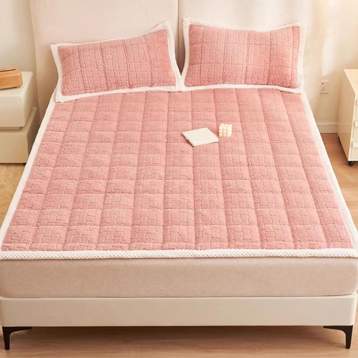 Japanse Vloermatras - Oprolbare Futon - Comfortabel Slapen - Volledige Maat Ontwerp - 200 cm - Lichtroze