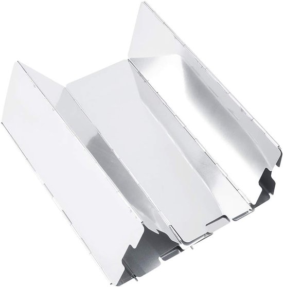 Brander Windscherm - Kook Windscherm - Buiten Koken - Duurzaam Aluminium - 10 Stuks - Zilver — afbeelding 4