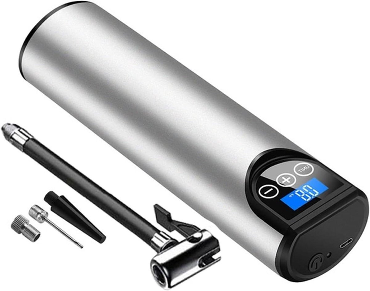 Draagbare Compressor - Luchtpomp - Banden Opblazen - Automatische Uitschakeling - 150 PSI - Zilver
