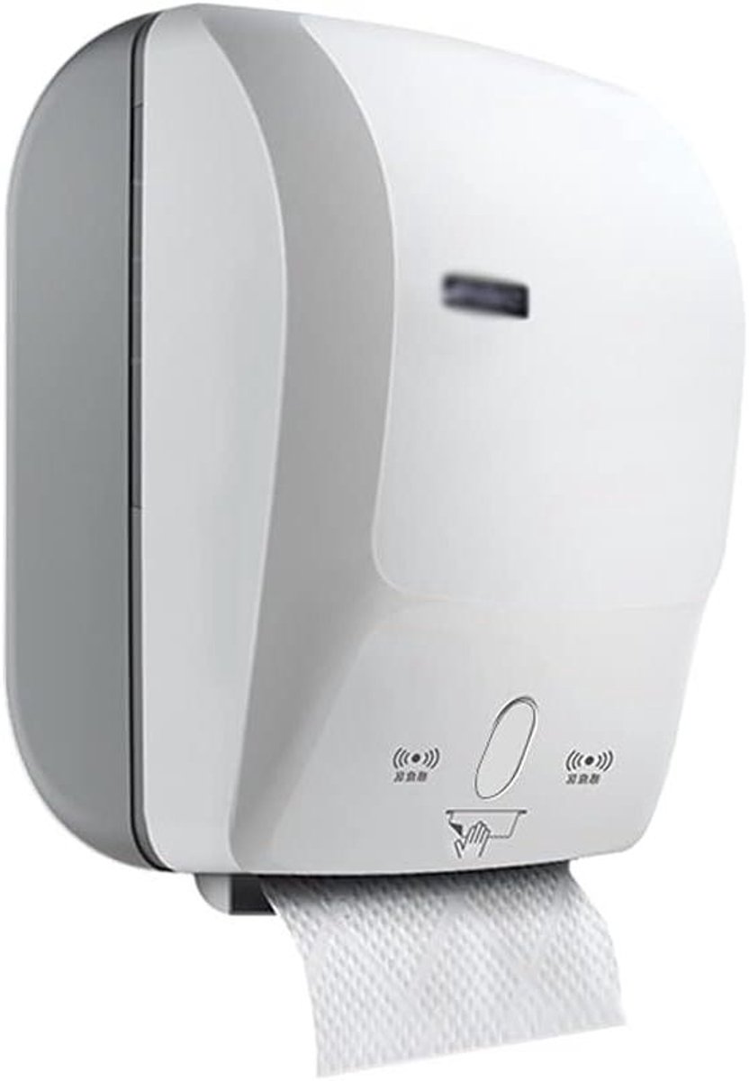 Automatische Tissuedoos - Papier Dispenser - Hygiënisch Papier Gebruik - Instelbare Papierlengte - 680 Gram - Wit