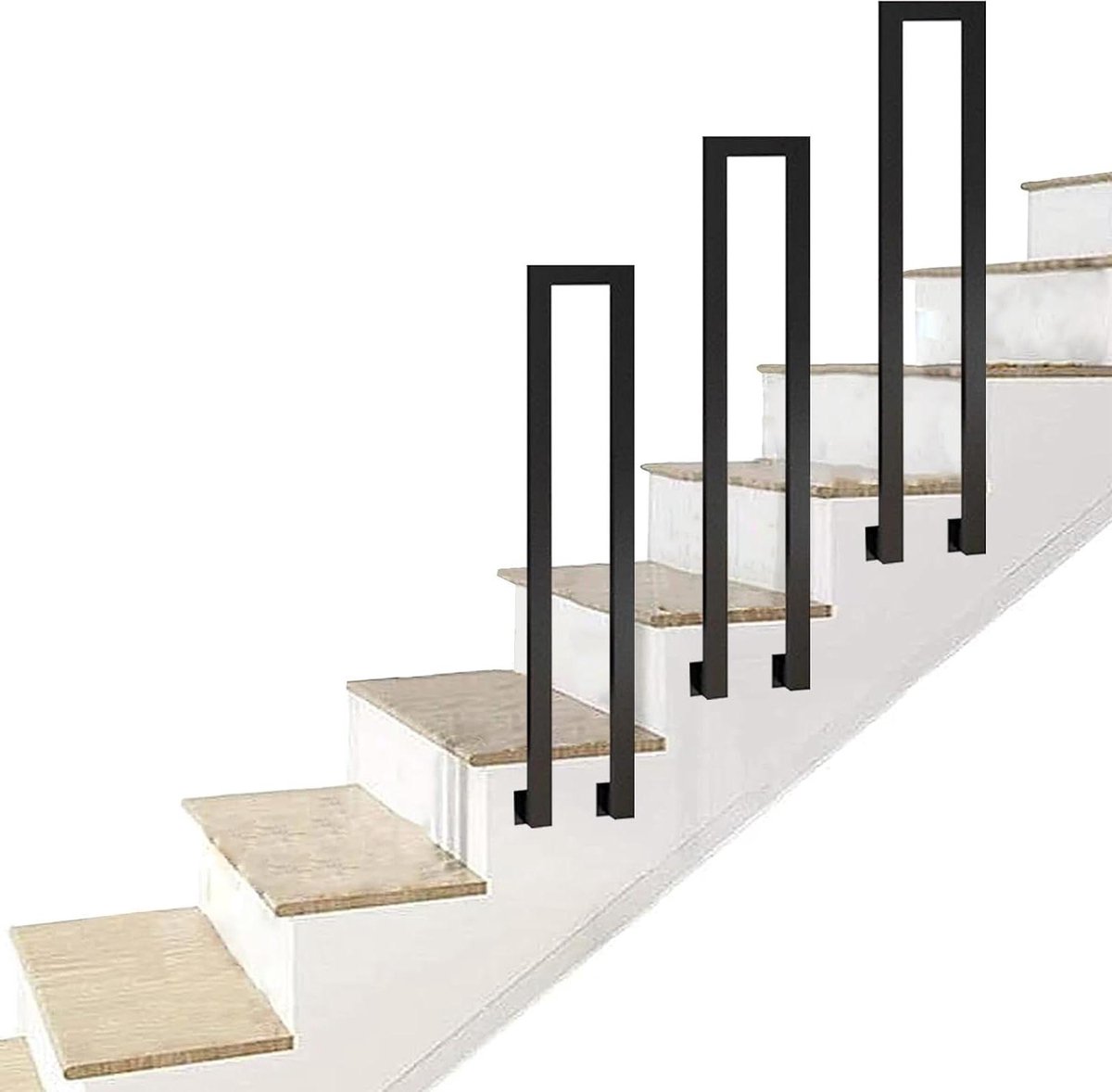 Trapleuning - Traphek - Veiligheid - Smeedijzer - 50cm - Zwart