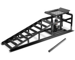 Hydraulische Oprijplaat - Autohelling Oprijbok - Voertuigen Hefen - Geïntegreerde Krik - 5 Ton Draagvermogen - Zwart