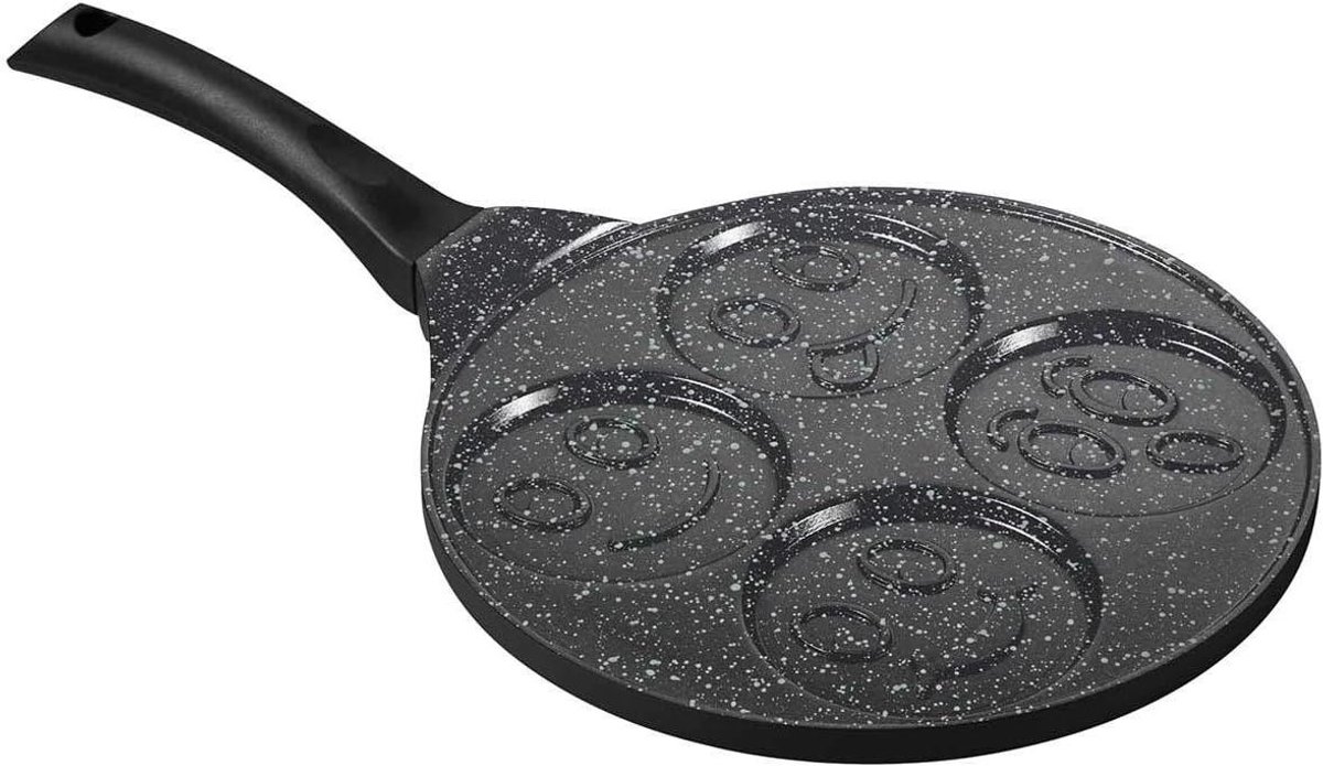 Pannenkoekenpan - Koekenpan - Ontbijt Maken - Inductie Geschikt - 27 cm - Zwart