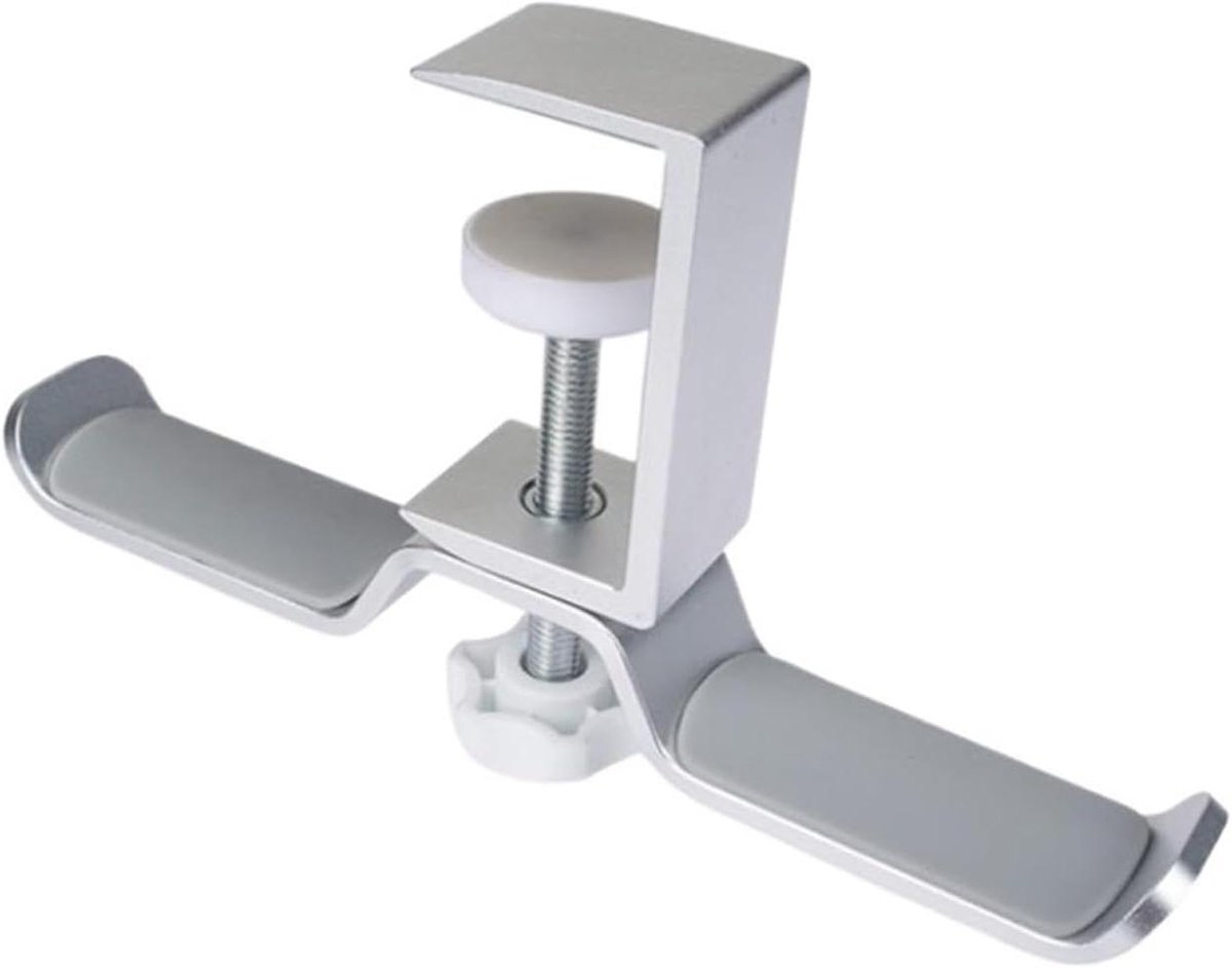 Hoofdtelefoon Houder - Koptelefoon Standaard - Bureau Organisatie - Verstelbare Armklem - 22.86 cm - Wit