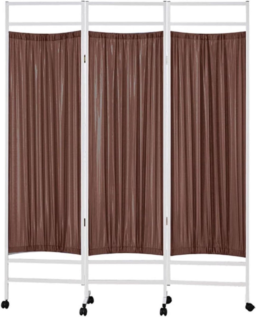 Ruimteverdeler Kamer - Mobiele Wand - Privacy Creëren - Inklapbaar Ontwerp - 180 cm Hoog - Bruin