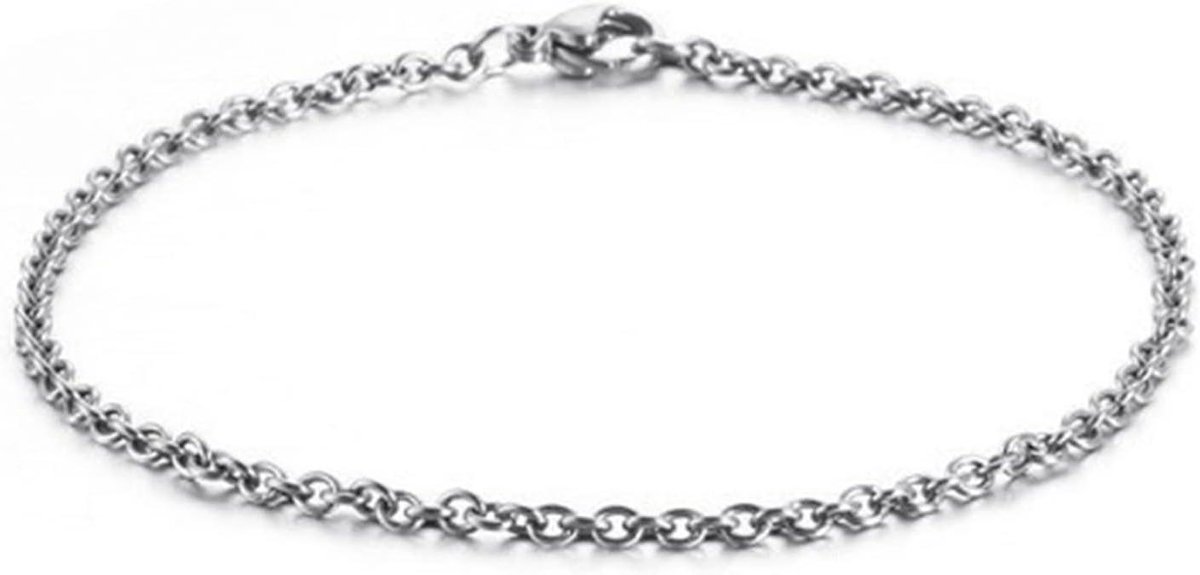 Heren Armband - Schakel Armband - Dagelijks Gebruik - Roestvrij Staal - 20 cm - Goud Zilver