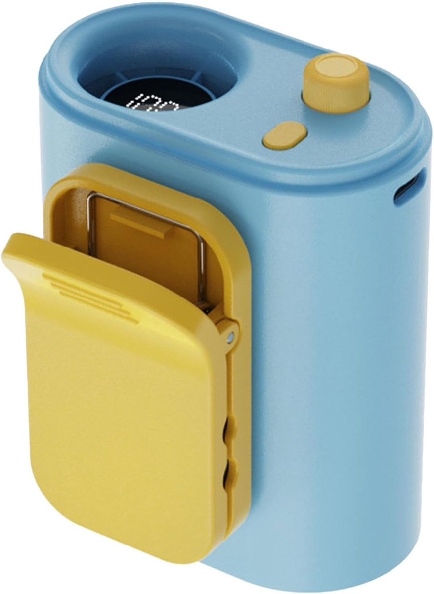 Miniventilator - Draagbare ventilator met heupclip | Handföhn met digitaal display | Batterijgevoede clipventilator, geschikt voor slaapkamers, kantoren, binnen- en buitengebruik, zomervakanties, kamperen en wandelen.