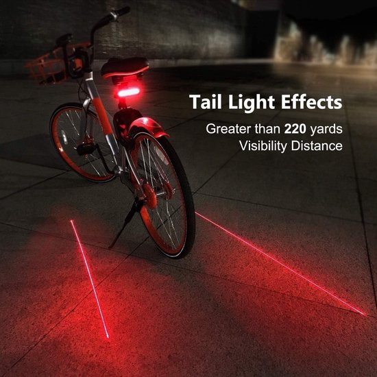 Fiets achterlicht - Veiligheidswaarschuwing - Veilig Fietsen - Draadloze afstandsbediening - IPX4 Waterdicht - Rood — afbeelding 2