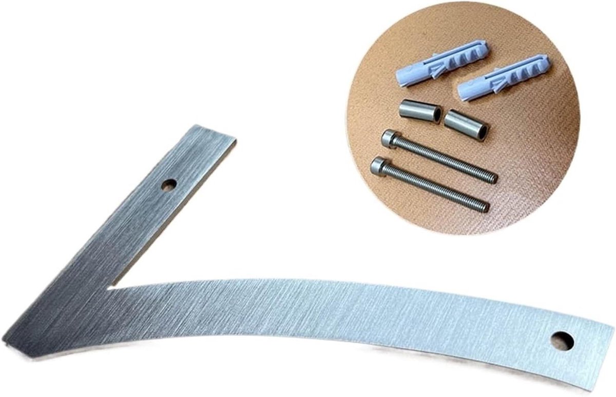 Huisnummer - Deurnummer Adresbord - Adres Zichtbaar Maken - Drilevend Effect - 127 mm - Zilver