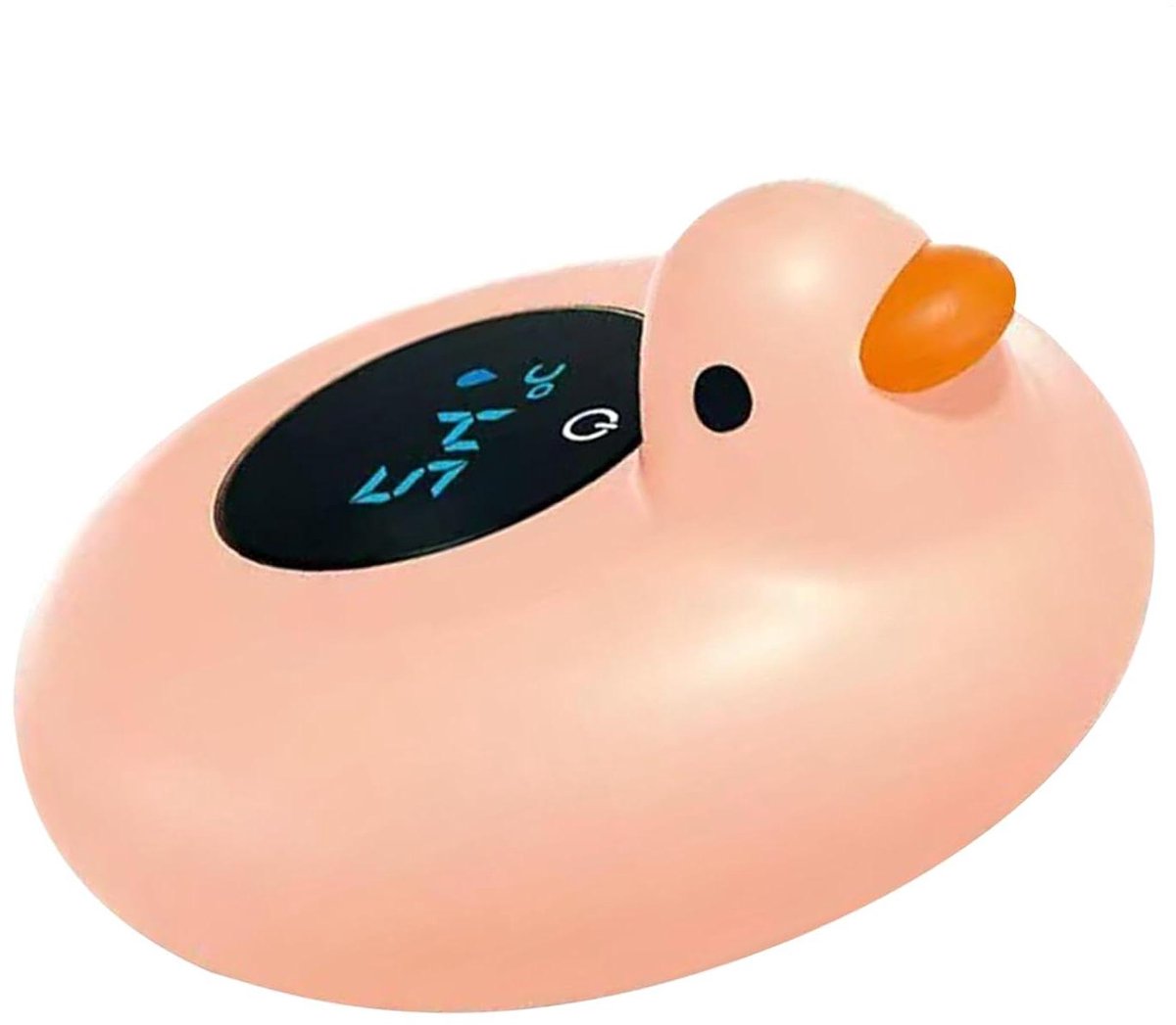 Babybadthermometer - Drijvende meter - Veilig baden - Visuele waarschuwing - 12 cm - Eendenroos