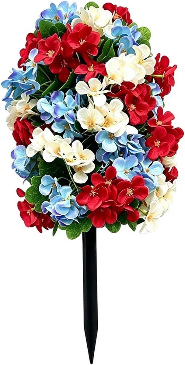 Nep Hortensia Struik - Kunstbloem Decoratie - Buiten Versieren - Onderhoudsvrij Design - 5