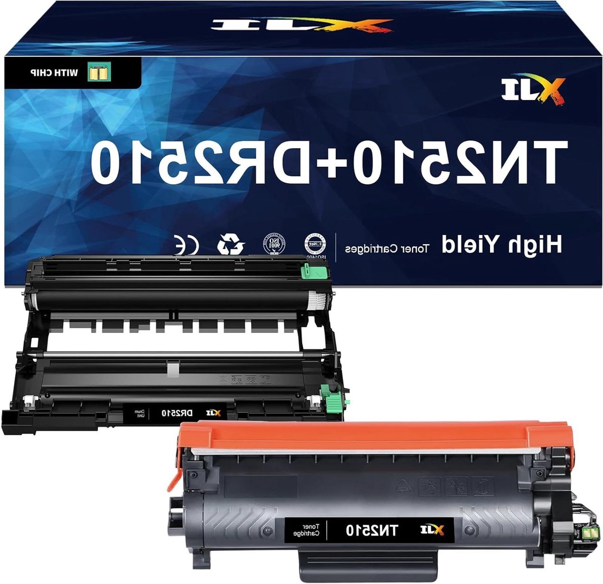 Tonercartridge en Drum - Printer Supplies - Documenten Printen - Hoge Paginacapaciteit - 2 Pack - Zwart