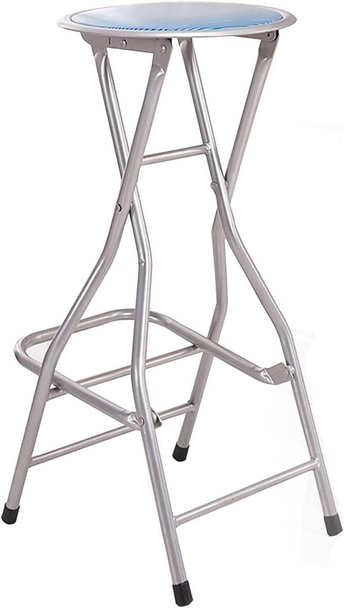 Opvouwbare Kruk - Bar Kruk - Extra Zitplaats - Met Voetensteun - 72 Cm Hoog - Rood