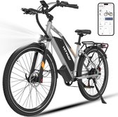 Elektrische Fiets Hitway BK27 Pro - 28 Inch City Commuter EBike met Afneembare 48V 16Ah Lithium Batterij - E-Bike met 250W Motor - APP Bediening