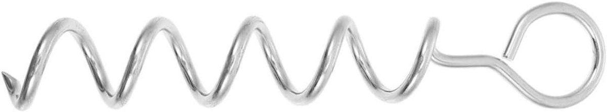 Hondenanker Spiraal - Grondanker Stevig - Buiten Bevestigen - Eenvoudig Installeren - 31 cm Lengte - Zilver
