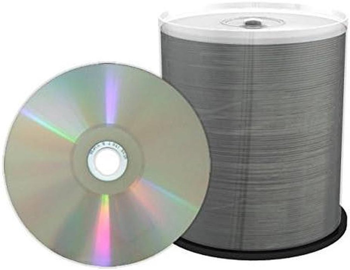 DVD-R Schijven - Lege Media - Data Opslag - Professionele Houder - 100 Stuks - Zilver