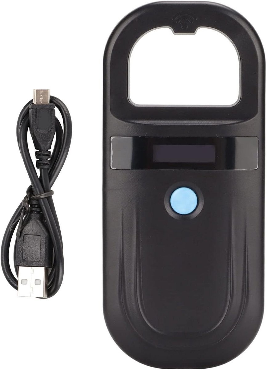 Microchip Scanner - Dieren ID Lezer - Huisdier Beheer - OLED Display - 18 x 9 x 4 cm - Zwart