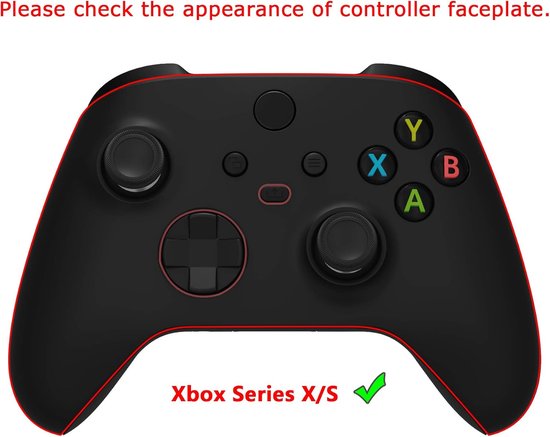 eXtremeRate Buttons Buttons for Xbox Series S X Controller,Replacement Keys Button LB RB LT RT Bumpers Triggers D-pad ABXY Start Back Sync Share for Xbox Series X/S Controller-Chrome Red van eXtremeRate — afbeelding 5