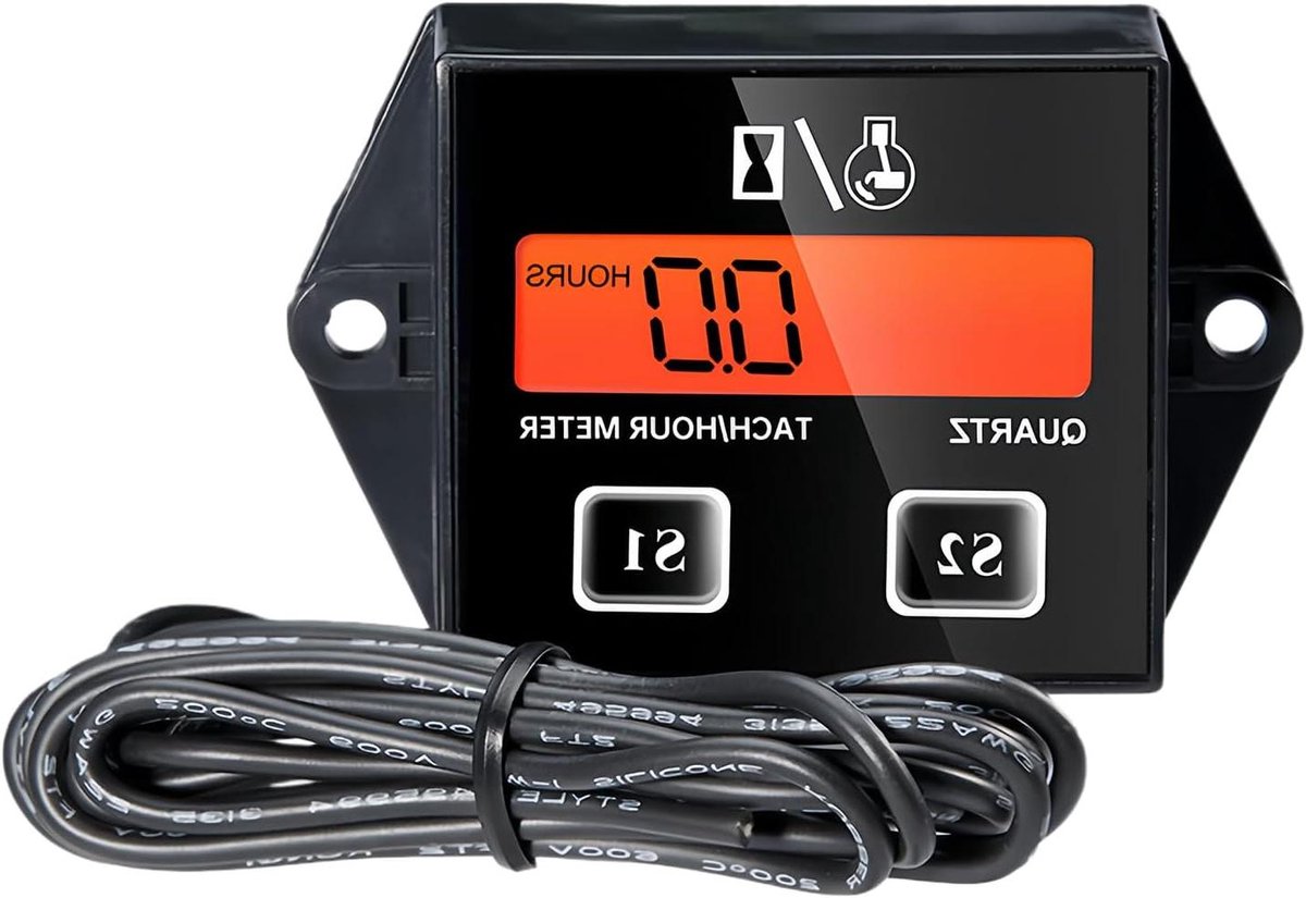 Toerentalmeter Motor - Snelheidsmeter Bootmotor - Onderhoud Voertuigen - Gereedschapsloze Installatie - 0-30.000 RPM - Zwart