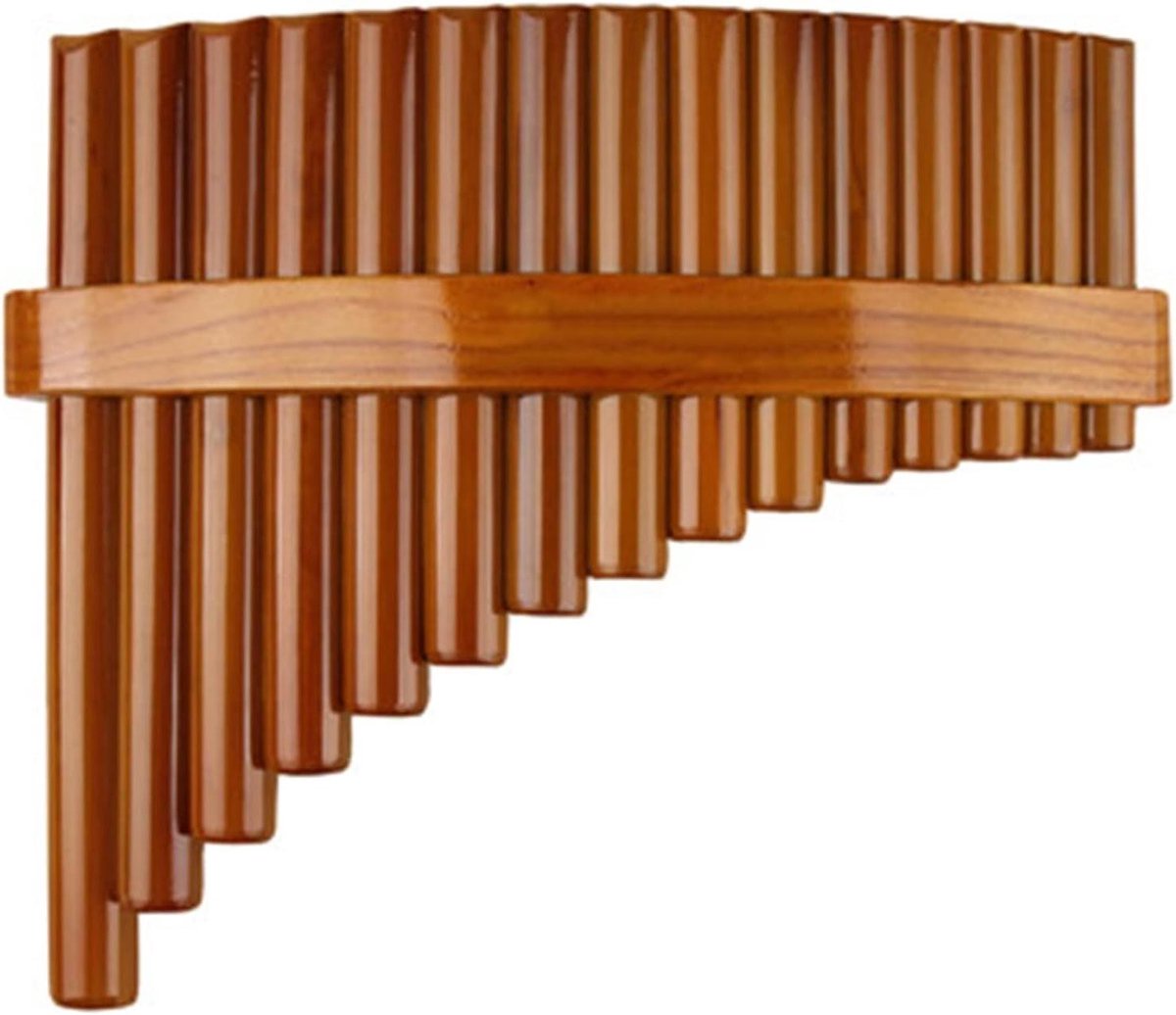 Panfluit Bamboe - Muziek Instrument - Muziek Maken - Traditioneel Chinees - 15 Pijpen - Bruin