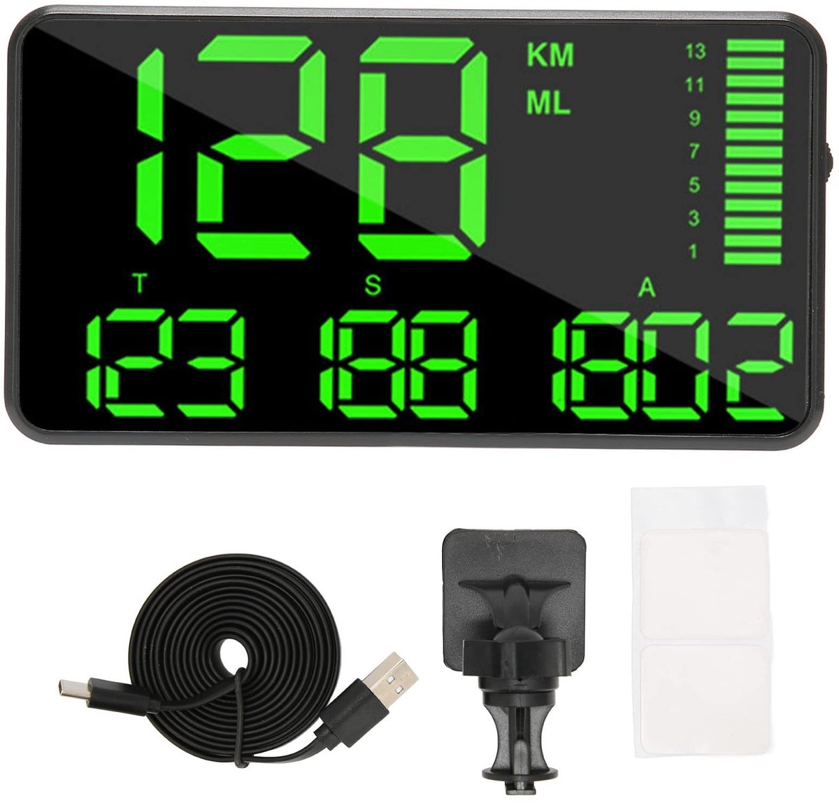 Dailygoods - Auto HUD Display met GPS Snelheidsmeter en Vermoeidheidsalarm
