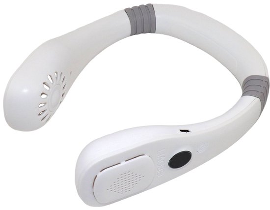 Ventilateur de cou DreamGoods - Édition 2023 - Avec affichage LED - 3 positions - 5000mAh - Pliable - Ventilateur de cou - Ventilateur facial portable - Ventilateur à main -