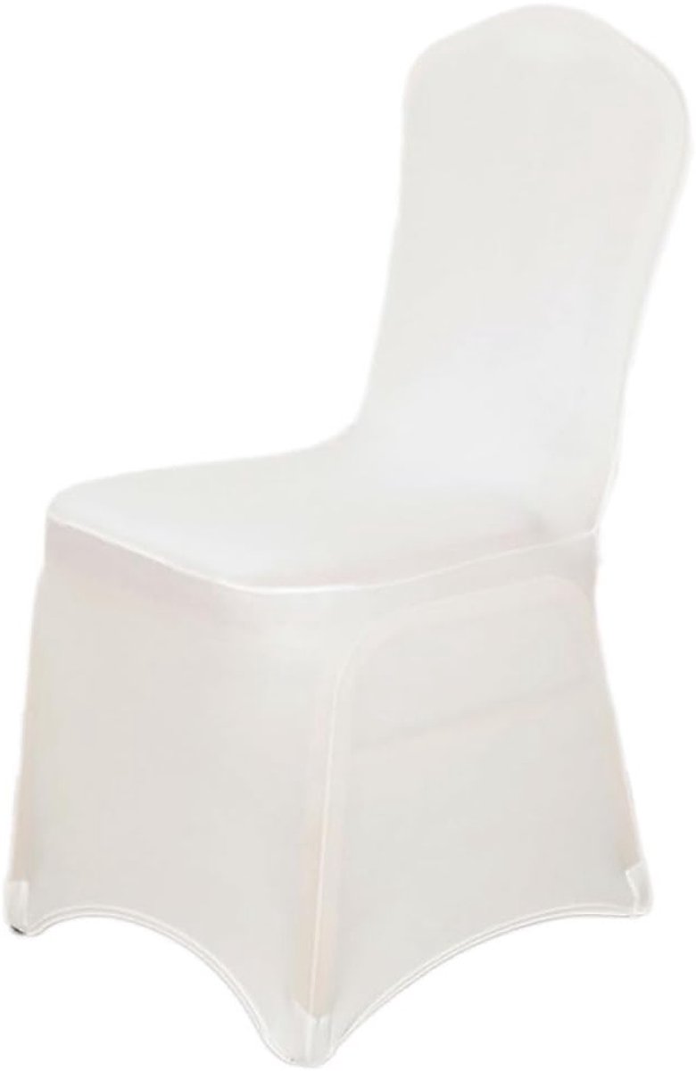 Universele Stoelhoes, Rekbare Stoelhoes, Elegante Bescherming voor Stoelen, Ideaal voor Doop, Verjaardag, Bruiloft, Banket, Feest en Decoratie, Crèmekleur