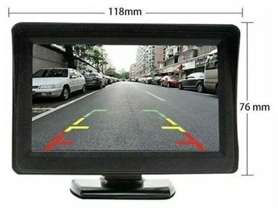 Draadloze achteruitrijcamera-set voor auto's/vrachtwagens/busjes/pick-ups/campers, voorzien van een 4,3-inch display en achteruitrijcamera. — afbeelding 2
