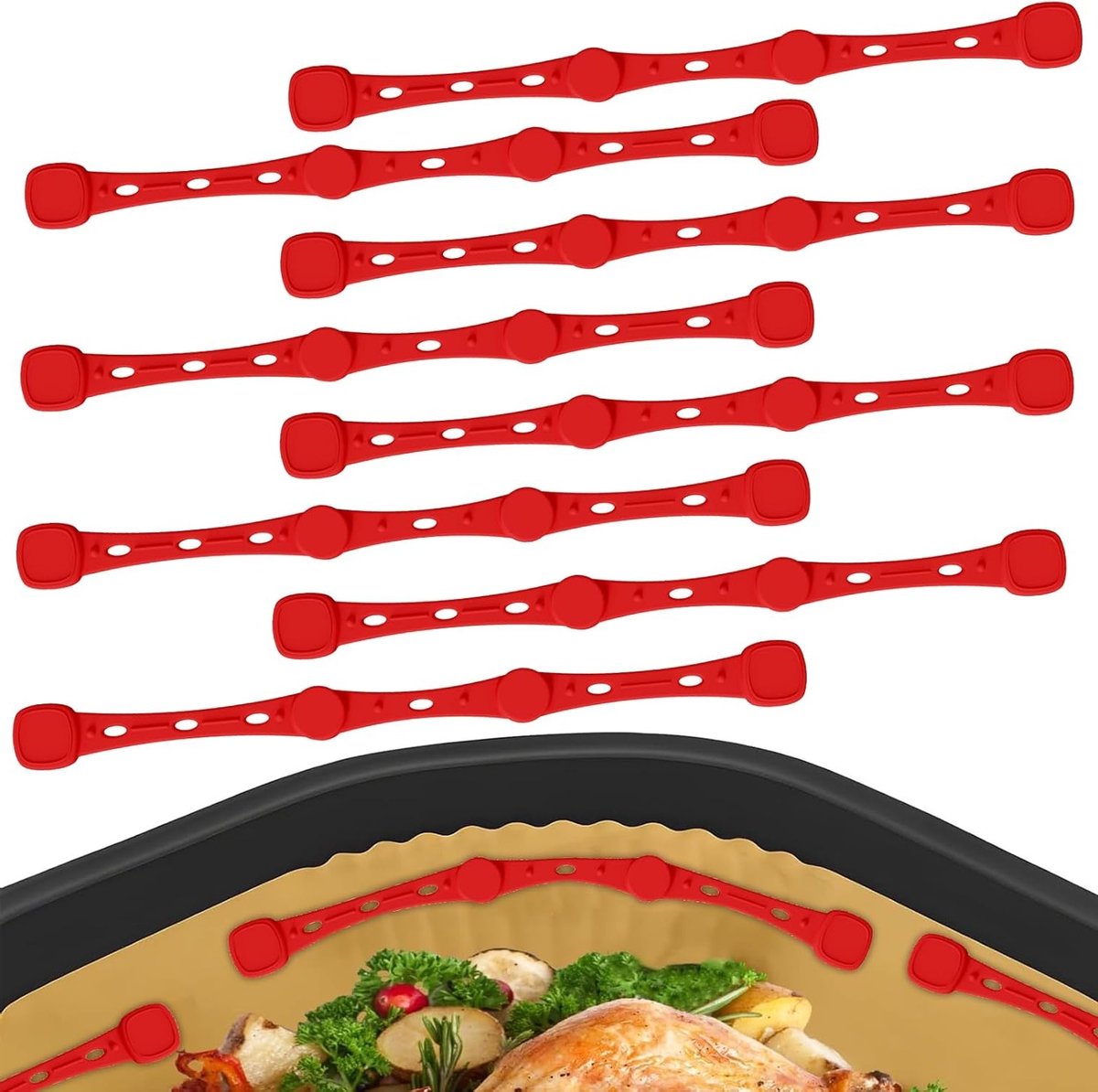 Magnetische Klemmen voor Bakpapier - 8 Stuks voor Eenvoudig Bakken en Koken, Ideaal voor Bakvormen en Ovengebruik