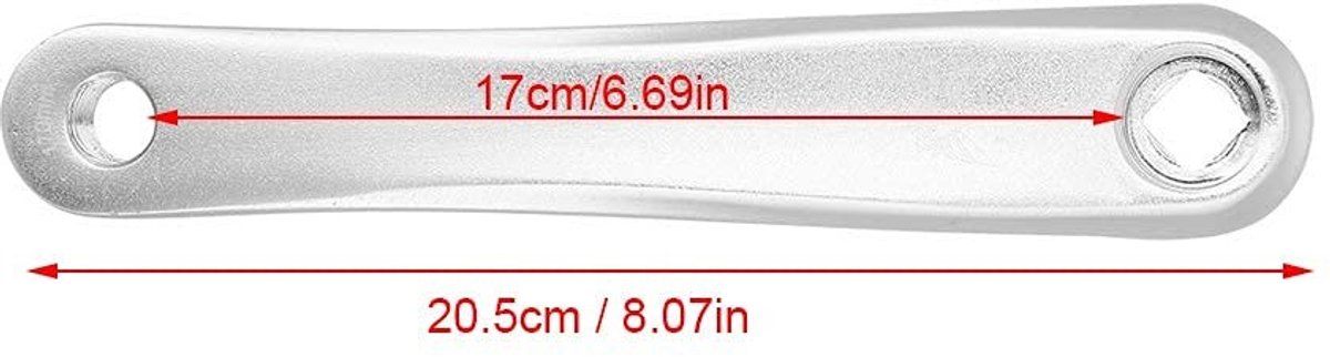 Fiets Crankarm 170mm - Aluminium Enkele Ketting Links - Outdoor Tool Onderdelen - Zilver Diamond Hole - Fietsaccessoires Fietsreparatie