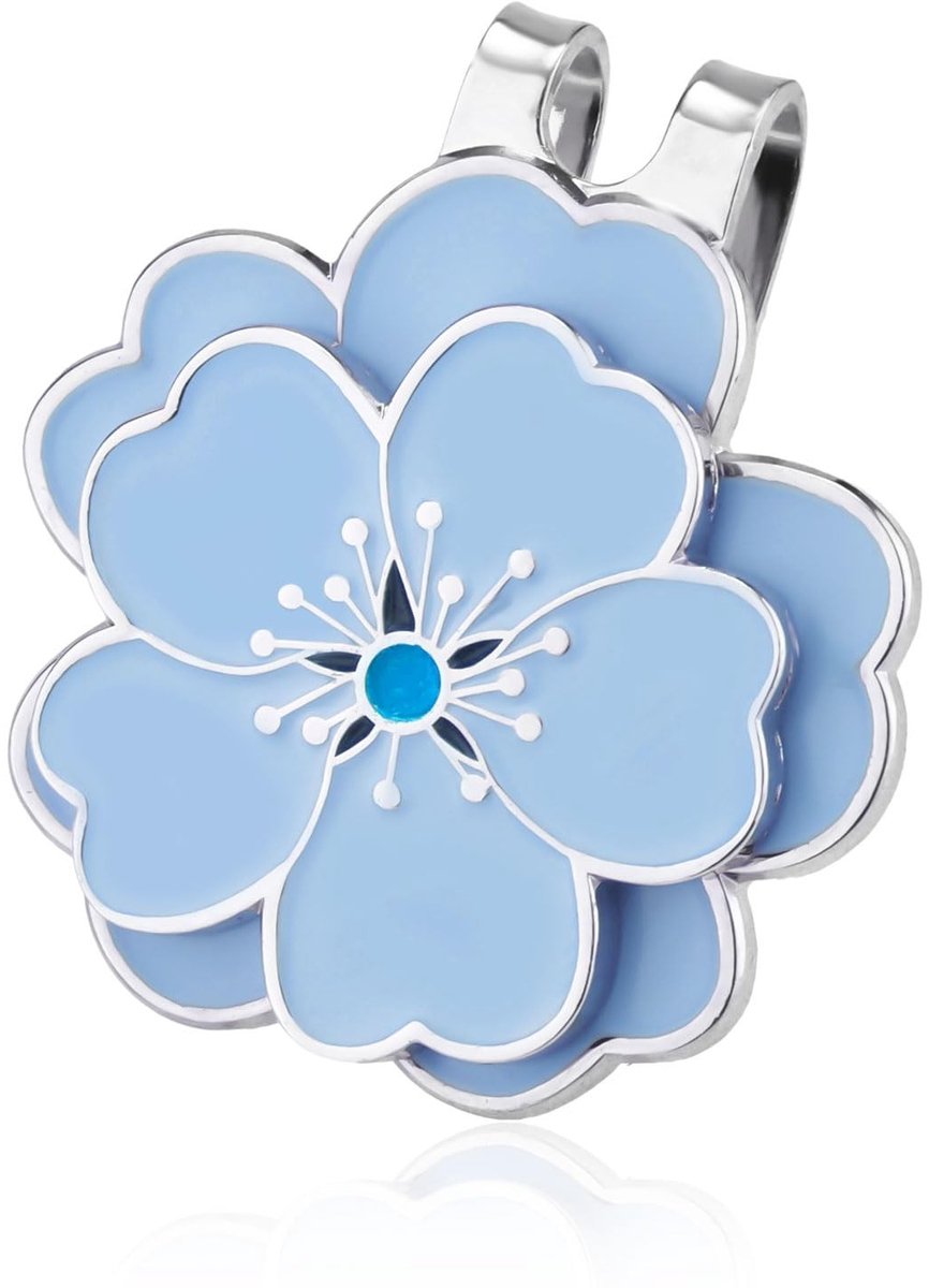 Cosensi - Dailygoods - Magnetische Golfbalmarker met Hoedclip in Bloemvorm