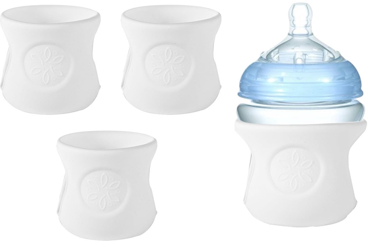 Cosensi - Set van 3 Siliconen Babyfleshoezen, Bescherming tegen Verbranding en Val